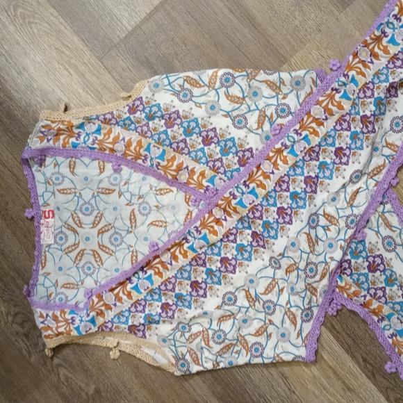 Taka Multicolor Floral Wrap Tunic - Picture 1 of 11